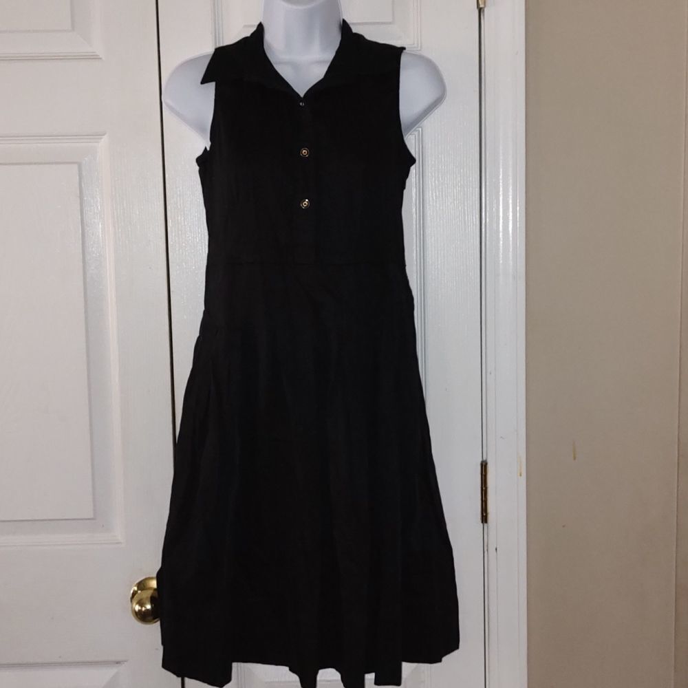 Talbots  black little sexy dress with pockets  Sz 4P